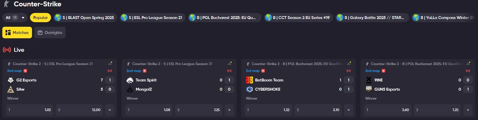 Live casino spellen bij Instant Casino